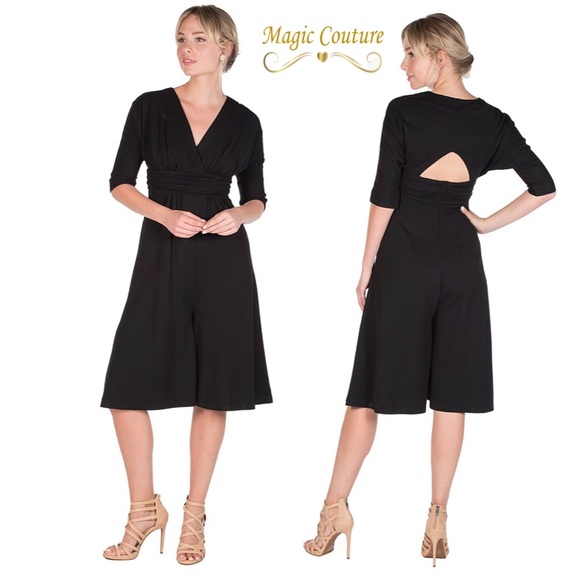 NWT Marco Migliore Ellie Black Wide Leg Romper🖤🖤🖤 - Picture 1 of 16